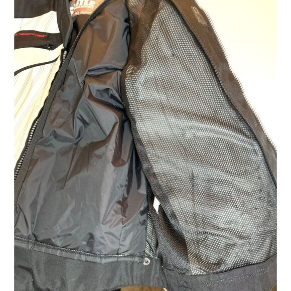 Castle Racewear Streetwear Motorcycle Slate Jacket MED Black White Pads Liner - Picture 8 of 13